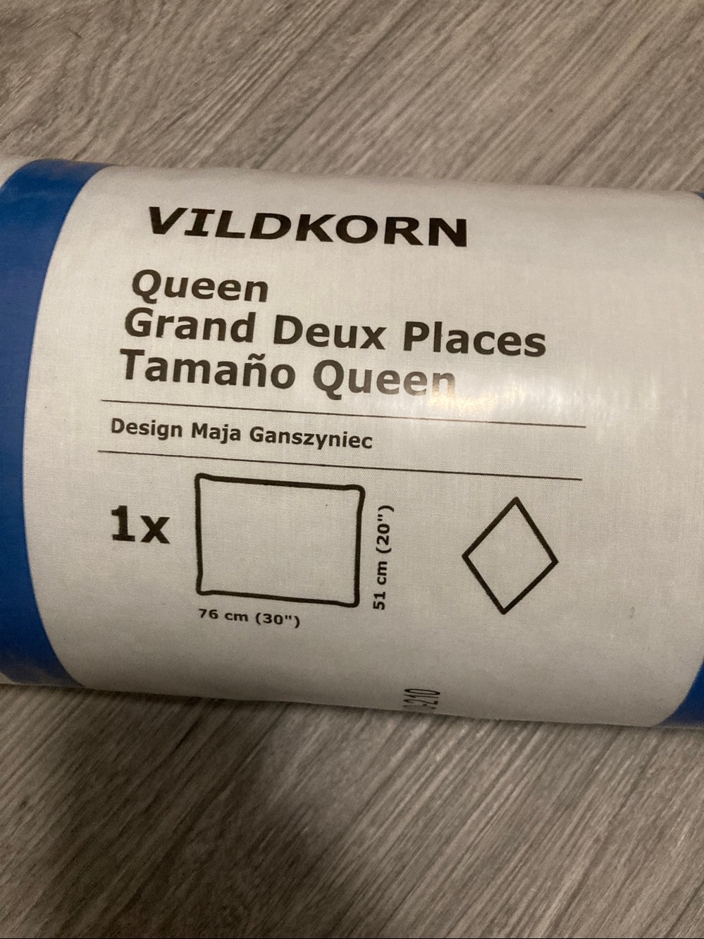 VILDKORN Grand High Tall Pillow by IKEA 20x30 Inches Size Queen NEW